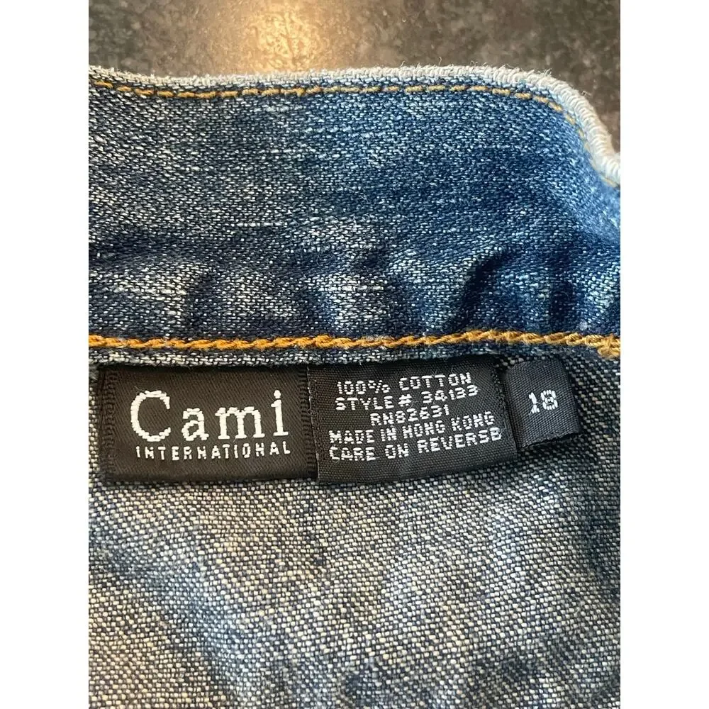 Cami International 100% Cotton button fly straight leg Size 18, style 34133